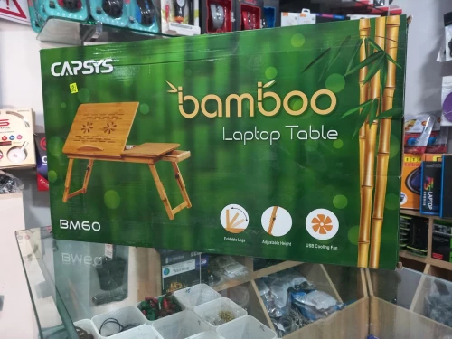 TABLE LAPTOP En Bois + Ventilo + HUB USB