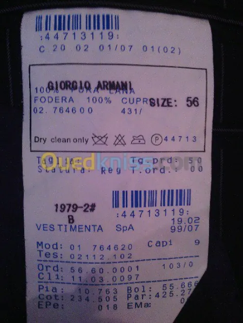 costume giorgio armani