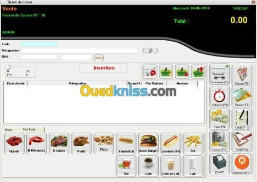 Logiciel superette code à barre