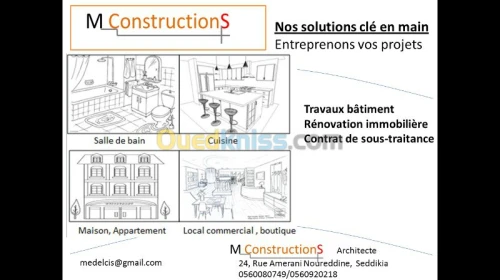 travaux batiment, renovation immobilie
