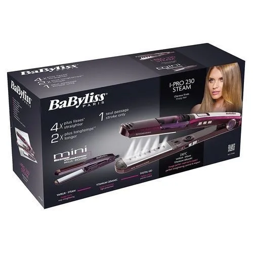  Babyliss Paris بوكس مكواة بخار - iPro 230 - مكواة صغيرة