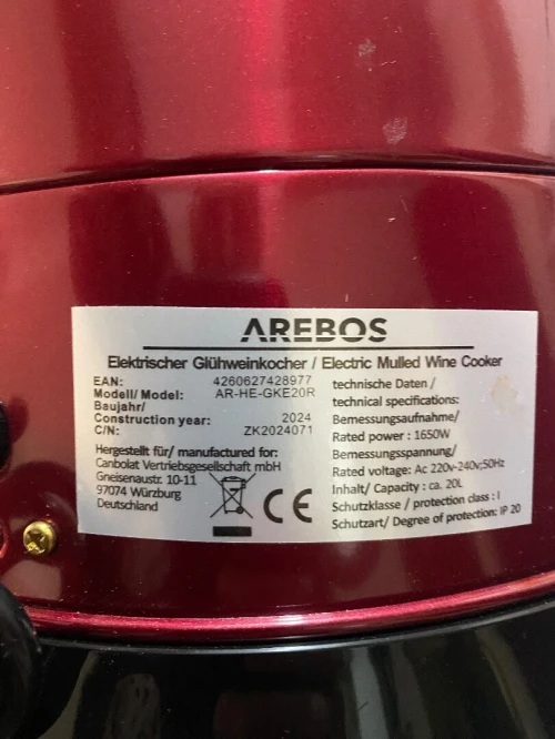 Bouilloire électrique 20 litres 