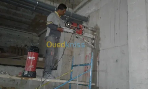 Carrotage sciage fixsation chimique