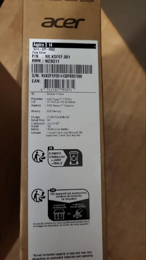 ACER aspire 3
