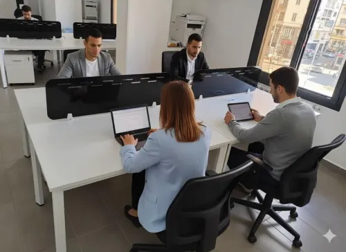 BUREAUX OPERATEURS ET DES ARMOIRES  GAMME COULEUR BLANCHE