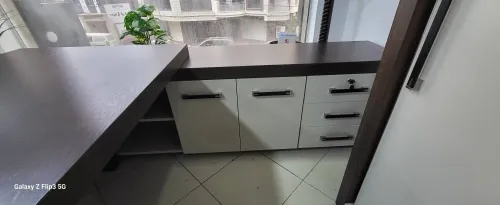 ENSEMBLE DE BUREAU EN PDF PLACAGE EN BOIS CHENE