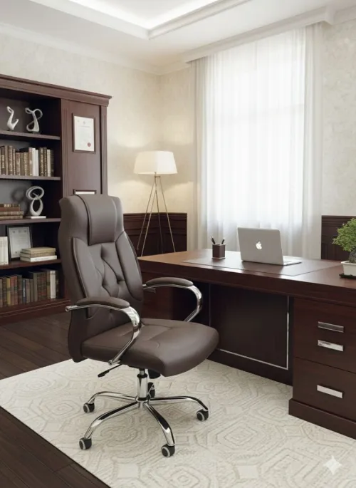 CHAISE EN CUIR ET CUIR  SYNTHETIQUE