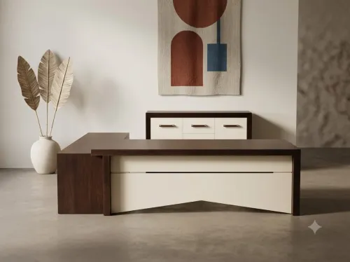 ENSEMBLE DIRECTIONNEL PLACAGE EN BOIS DE CHÊNE EN PROMO