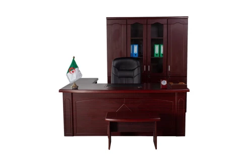 ENSEMBLE DE BUREAU PDG MDF ACAJOU