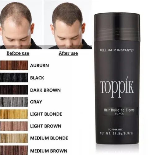 Fibres Capillaires Noires Toppik  Solution Anti-Calvitie Instantanée