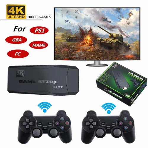 Console de jeu vidéo rétro avec 15000 jeux intégrés +2 manette sans fil 4K HDMI