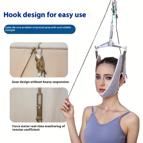 Support de Traction Cervicale Ajustable avec Crochet  Confort du Cou