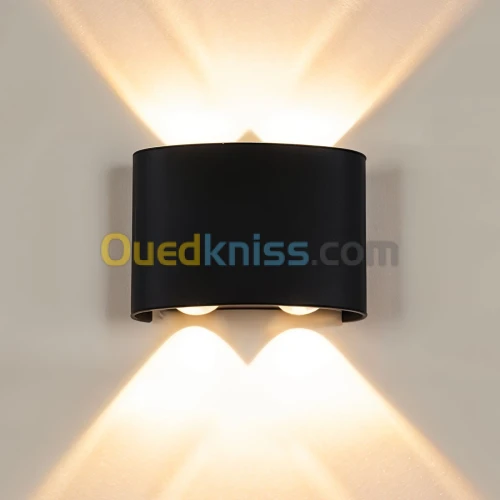 Applique Murale LED 4W DÉclairage Extérieur 2 Lampes en PP