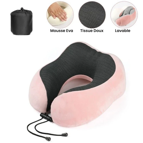 Oreiller de cou ergonomique avec connexion Bluetooth et haut-parleurs stéréo