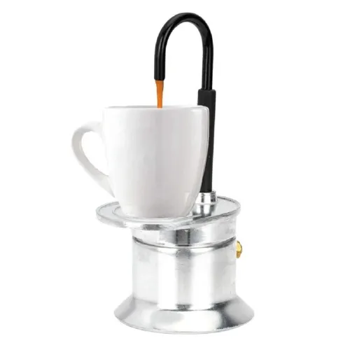 Cafetière Italienne Moka à Tube en Alliage d'Aluminium 50ml ماكينة صنع قهوة الموكا الإيطالية