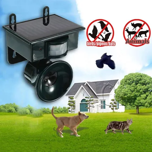 Répulsif Solaire Ultrason avec Détecteur de Mouvement - Anti Animaux & Oiseaux