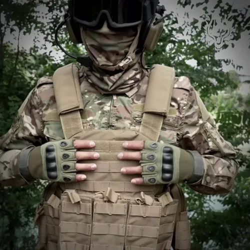 Gants de Moto antidérapants demi-doigt v2