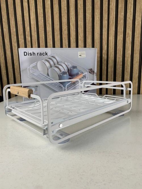 Égouttoir à Vaisselle avec Poignées en Bois  Design Élégant pour Cuisine