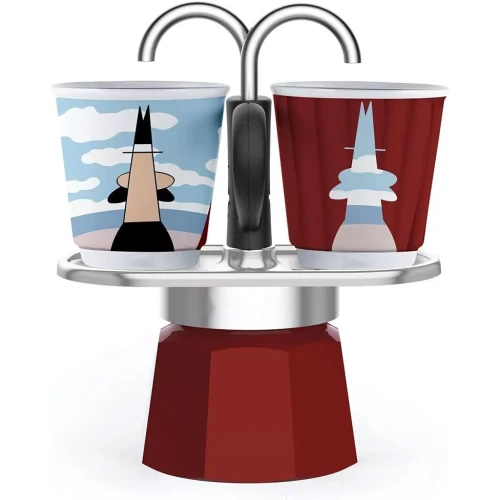 Cafetière Multifonction 2 Tasses - Fontaines Doubles et Mousseur