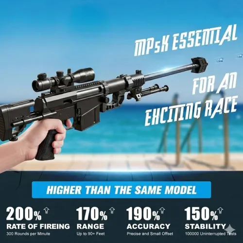 Sniper Jouet M200  Lanceur de Billes de Gel Automatique