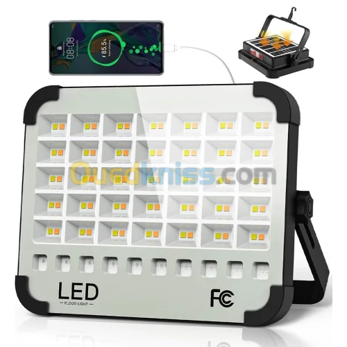 Lampe Solaire Rechargeable LED 300 W Portable et Magnétique 26000LM مصباح محمول قابل للشحن 