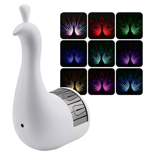 Lampe Murale en Forme de Paon LED 7 Couleurs avec Télécommande