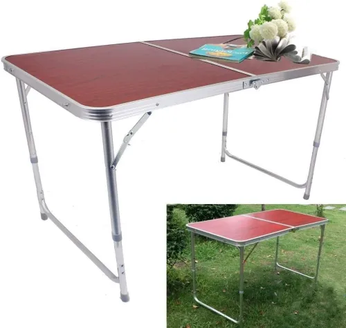 Table pliante valise Portable en métal aluminium 120 x 60 x 70 cm