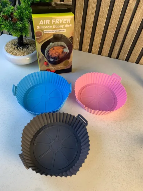 Kit 3 Moules de Cuisson en Silicone pour Friteuse Sans Huile