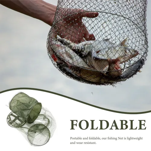 Filet de Pêche Pliable en Maille Facile à Ranger  شبكة صيد الأسماك