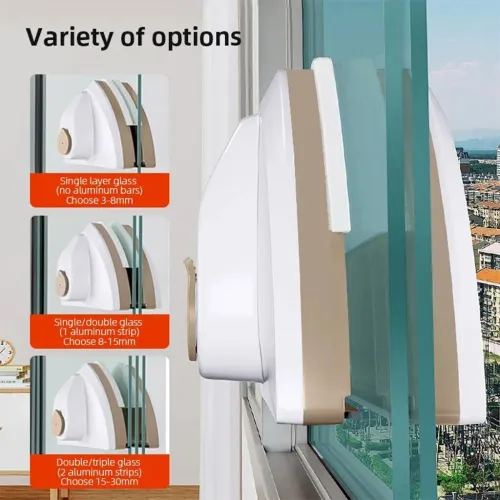 Lave-vitres Magnétique avec Injection de Produit  Pour Vitres 3-8 mm