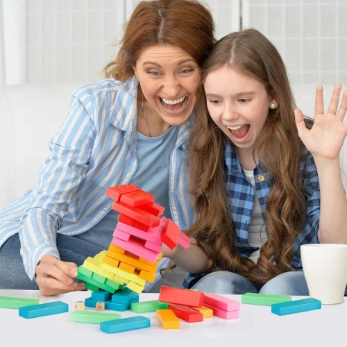 Jeu dÉquilibre 30 Pièces  Blocs Colorés à Empiler et Renverser