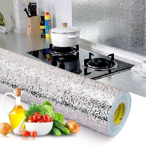 Adhésif Cuisine 5M en Aluminium Résistant à lHuile, à la Chaleur et Facile à Nettoyer