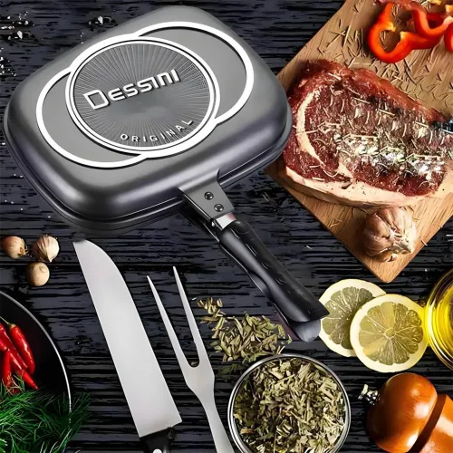 Poêle Grill Dessini 36 cm Double Face  Qualité Italienne