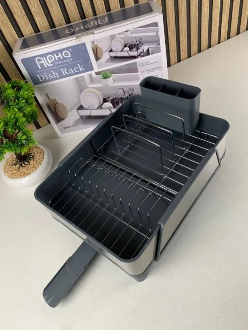 Égouttoir à Vaisselle Alpha Extensible  Acier Inoxydable Antirouille