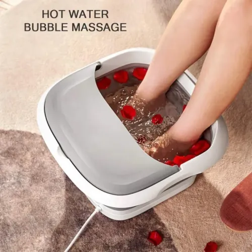 Spa de Pieds Pliable  Massage, Bulles Relaxantes et Fonction Chauffante