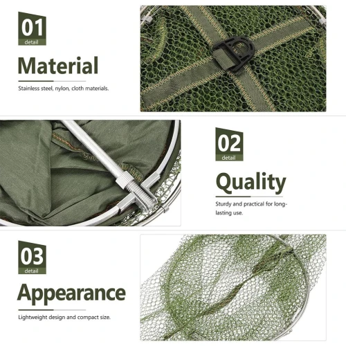 Filet de Pêche Pliable en Maille Facile à Ranger  شبكة صيد الأسماك