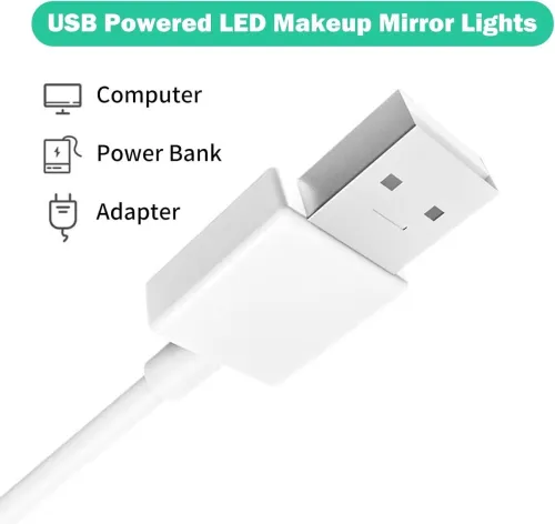 Éclairage LED pour Miroir de Maquillage  10 Ampoules avec Commande Tactile
