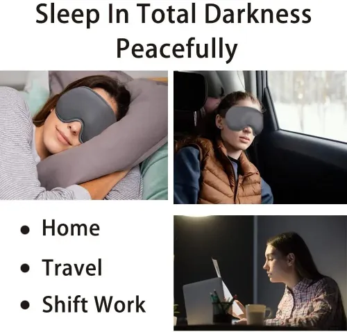 Masque de Sommeil Confortable  3D avec Sangle Réglable
