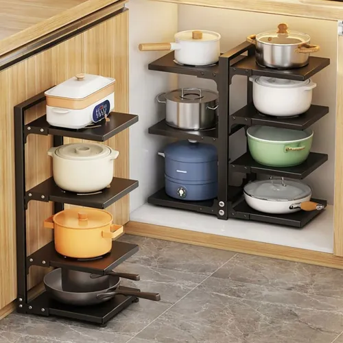 Support Casseroles sous Meuble Réglable à 7 Niveaux  Gain de Place