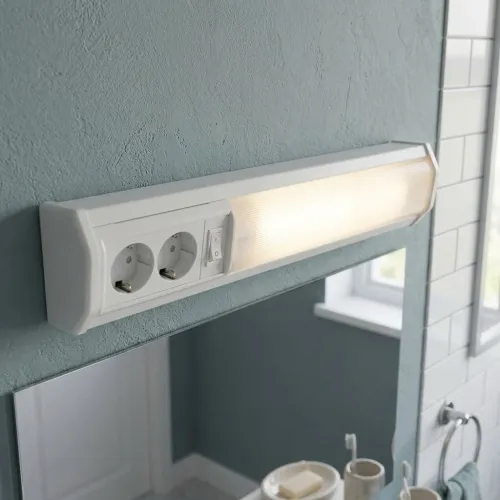 Lampe Murale 10W LED 50cm Design Linéaire avec Double Prise
