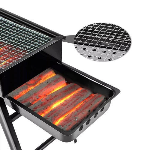 Barbecue Portable Pliant en Inox pour Camping et Jardin