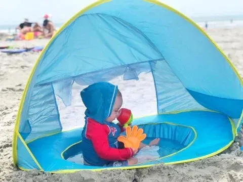 Tente Enfant avec Mini Piscine  Idéal Plage et Jardin