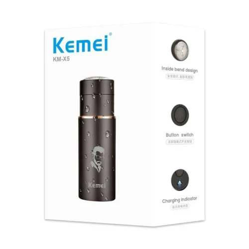 Kemei KM-X5  Tondeuse Électrique Rechargeable Compacte