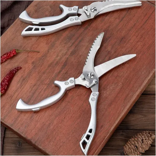 Ciseaux de Cuisine Robusts en Inox  Manche Aluminium Pratique