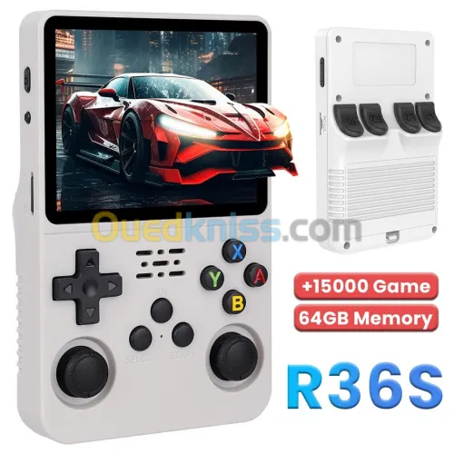 R36S Console de Jeu Rétro  Design Compact, Émulateurs Intégrés, Open Source Linux