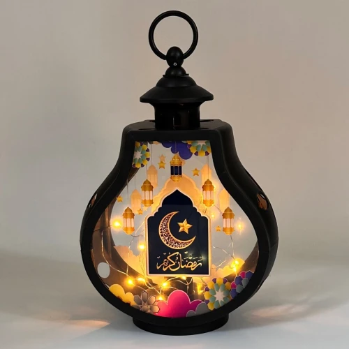 Lanterne LED Décorative pour Ramadan Effet Flamme Ambiance