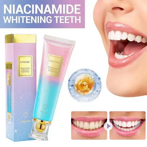 UTOGRU Dentifrice Triple Action Blanchissant à la Niacinamide