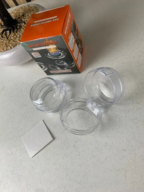 Pack de 4 Protections Transparentes pour Boutons de Plaque à Gaz