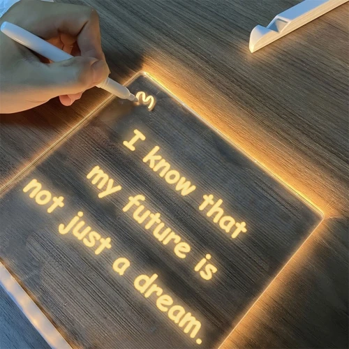 Tableau à Dessin LED coloré + 4 stylos - 30x20cm