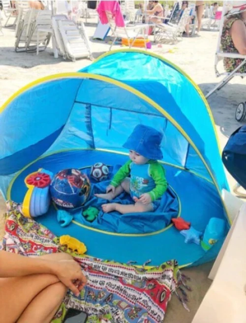 Tente Enfant avec Mini Piscine  Idéal Plage et Jardin